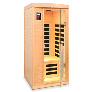 Low EMF Hemlock Wood Far-Infrared Indoor Sauna Room