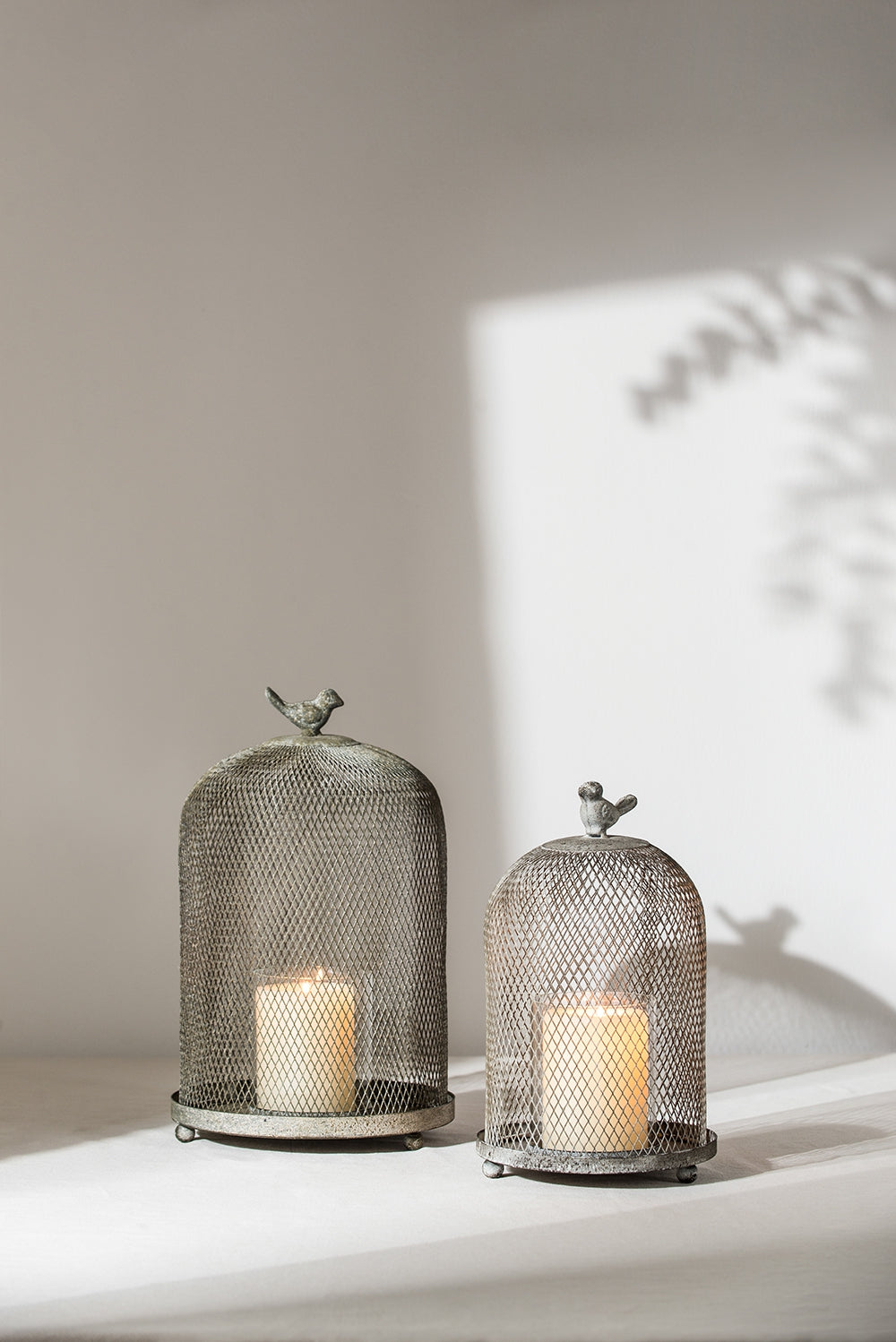Set of 2 Ophira Sparrow Antique Candle Holders
