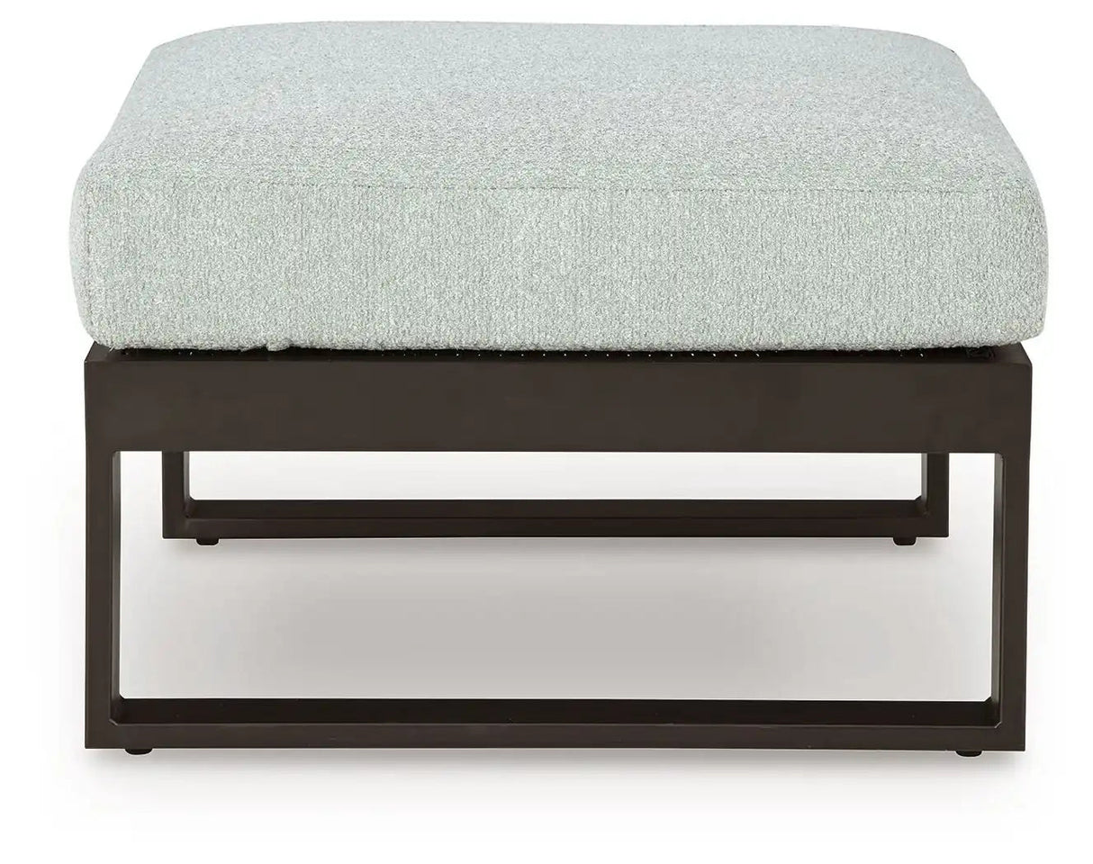 Beachloft - Ottoman With Cushion - Black / Gray - Best Buy Furniture