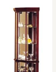 Huxley - Curio Cabinet (Corner) - Cherry - Best Buy Furniture