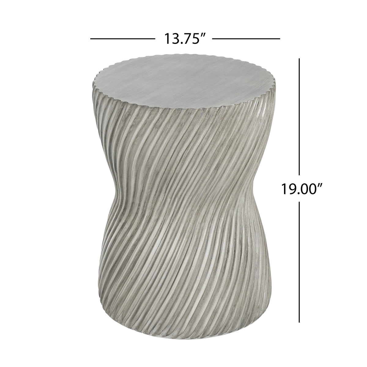 Outdoor MGO Concrete Hourglass Side Table