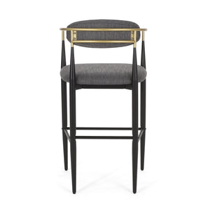 Upholstered Bar Stools With Backs For Kitchen Island (Set of 2)