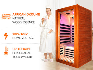 1020W African Oguman Single Mini Far Infrared Sauna Room