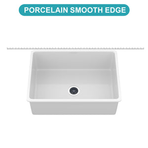 Rectangular Deep Single Bowl, Kitchen Sink With Dual Mount Installation