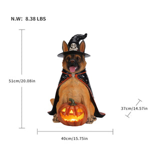 Halloween German Shepherd Dog Statue