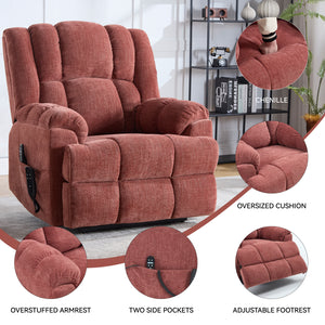 Dual Motor Heat Massage Electric Power Lift Recliner