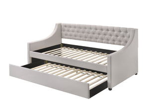 Lianna Fog Fabric Daybed with Trundle (Twin)