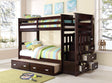 Allentown - Twin / Twin Bunk Bed With Trundle Storage - Espresso - Best Buy Furniture