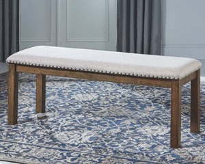 Moriville - Upholstered Bench - Beige - Best Buy Furniture