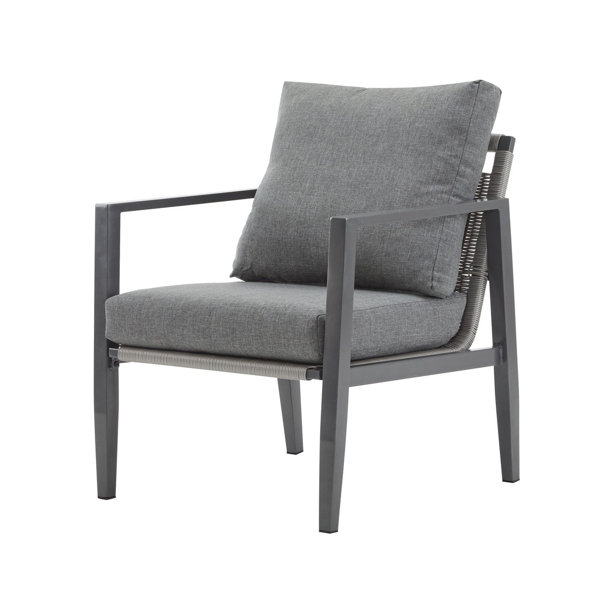 Modern Lounge Chair With Rope Accents And Cushions - Best Buy Furniture