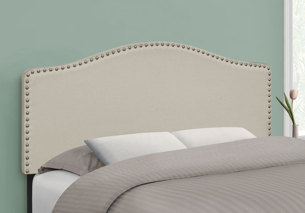 Full Size, Bed Headboard Only, Upholstered, Transitional - Beige - Best Buy Furniture