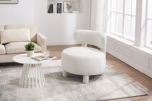 Teddy Fabric Armless Accent Chair