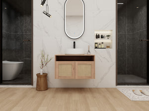 30" Bathroom Vanity with Ceramic Art Sink