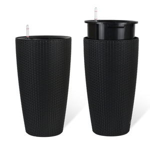 Tall Planters Set With Water Level Monitor And Auto Watering