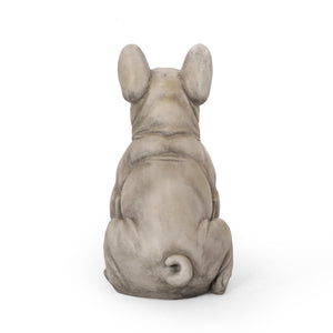 Dog Garden Sculpture, Outdoor French Bulldog Statue