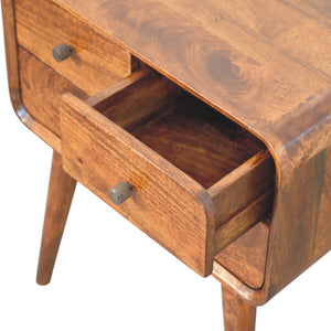 Avora - 3 Drawer Nightstand - Brown