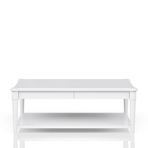 Cocktail Table With Two Storage Drawers And Casters