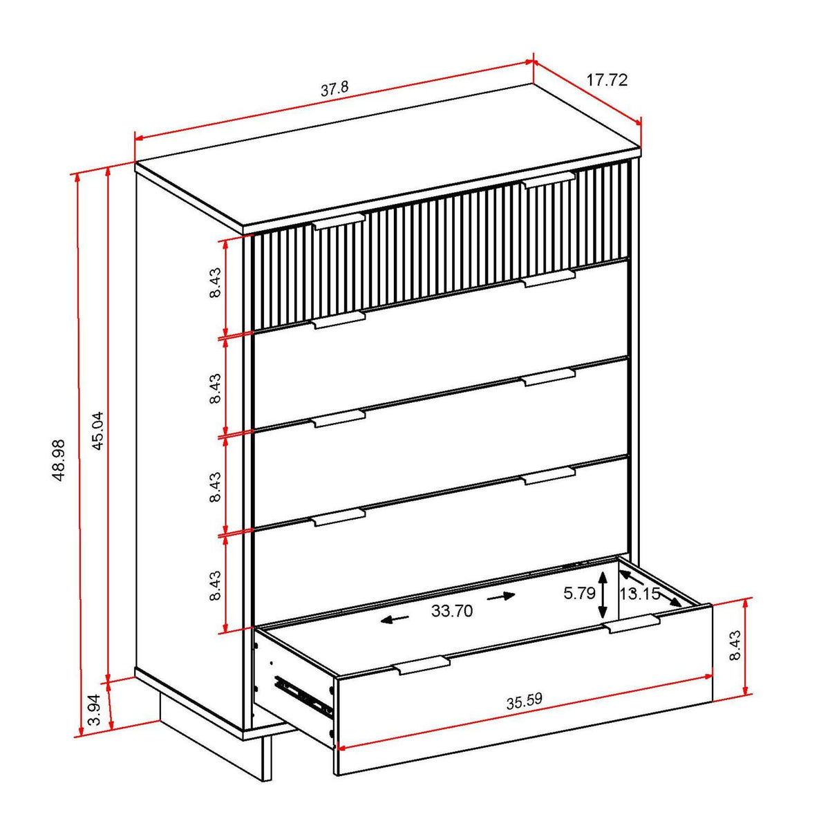 Granville - Chest With 5 Drawers