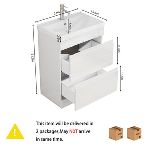 24-inch Bathroom Vanity With Sink Combo