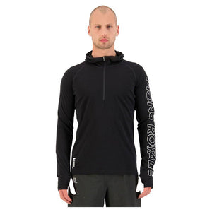 Mons Royale Temple Tech Men's Hooded Zip Top - Black XL