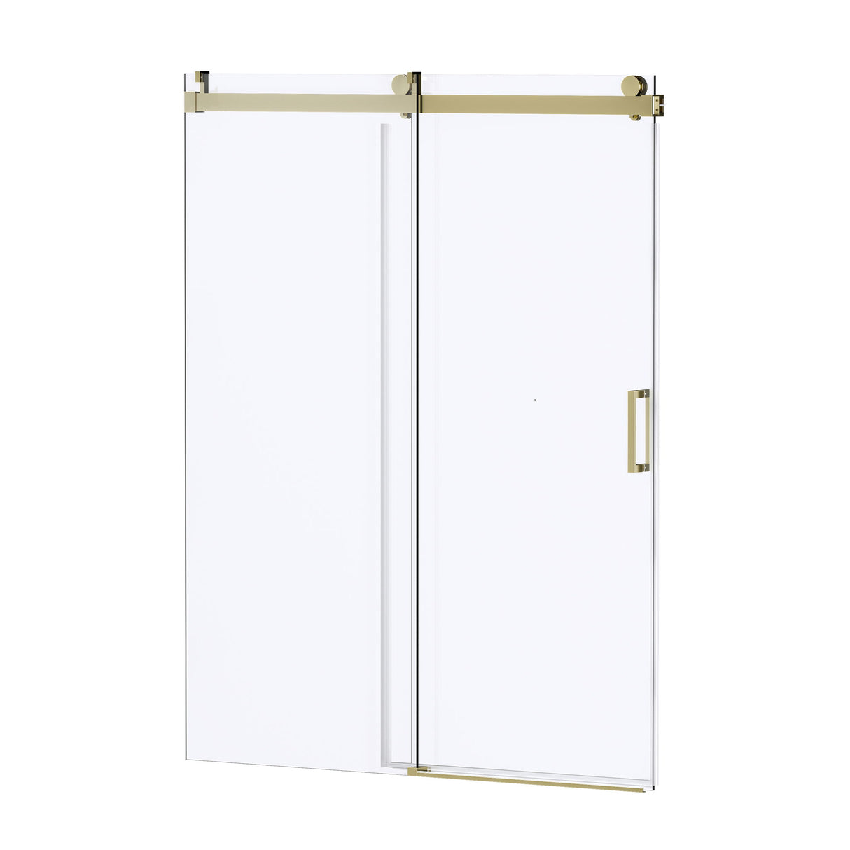 Frameless Soft-Closing Shower Door, 1/4" (6 Mm) Tempered Glass Single Sliding With Explosion Proof Coating