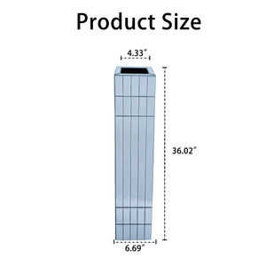 36.02" Tall Mirrored Floor Vase