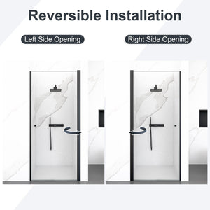 Semi Frameless Circular Pivot Shower Door With 1 / 4" Sgcc Tempered Glass