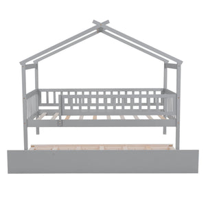 Creativity House Bed With Twin Size Trundle