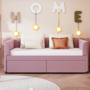 Upholstered Daybed With Ergonomic Design Backrest