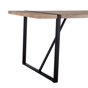 Modern Dining Table With Metal Legs For 4 - 6 Person