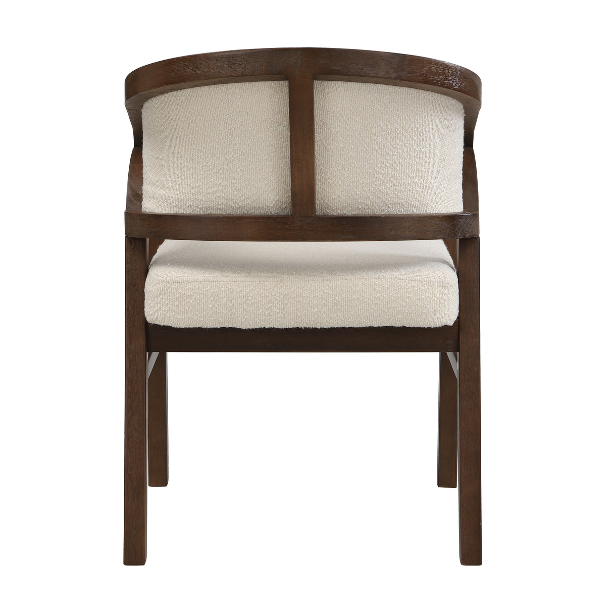 Wooden Frame Dining Chair with Upholstered Back (Set of 2)