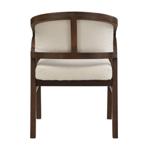 Wooden Frame Dining Chair with Upholstered Back (Set of 2)