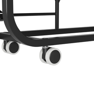 Twin Wide Folding Bed With Adjustable Headboard, Extra Long Rollaway For Tall People, Memory Foam Mattress - Black