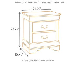 Alisdair - Two Drawer Night Stand - Reddish Brown - Best Buy Furniture