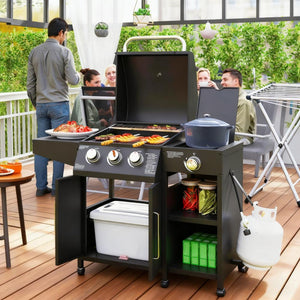 Barbecue Grill Gas Grill with Side Burner