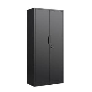 2 Door File Cabinet With Lock, 4 Adjustable Shelves, Heavy-Duty