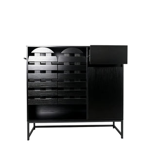 Buffet Cabinet with Storage and Woven Doors