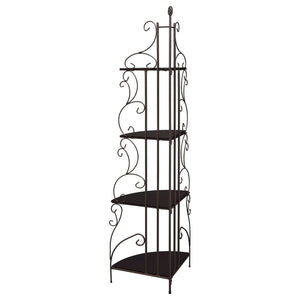 4 Shelf Corner Bookcase - Cappuccino