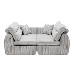 3 Seater, Couch With Throw Pillows For Living Room