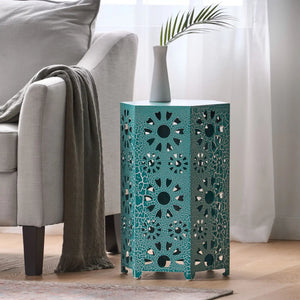 Galore - Side Table With Sunburst Cut Out Design - Best Buy Furniture