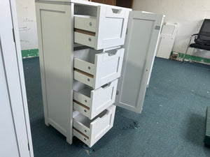 Bathroom Storage Cabinet with 4 Drawers and 1 Door