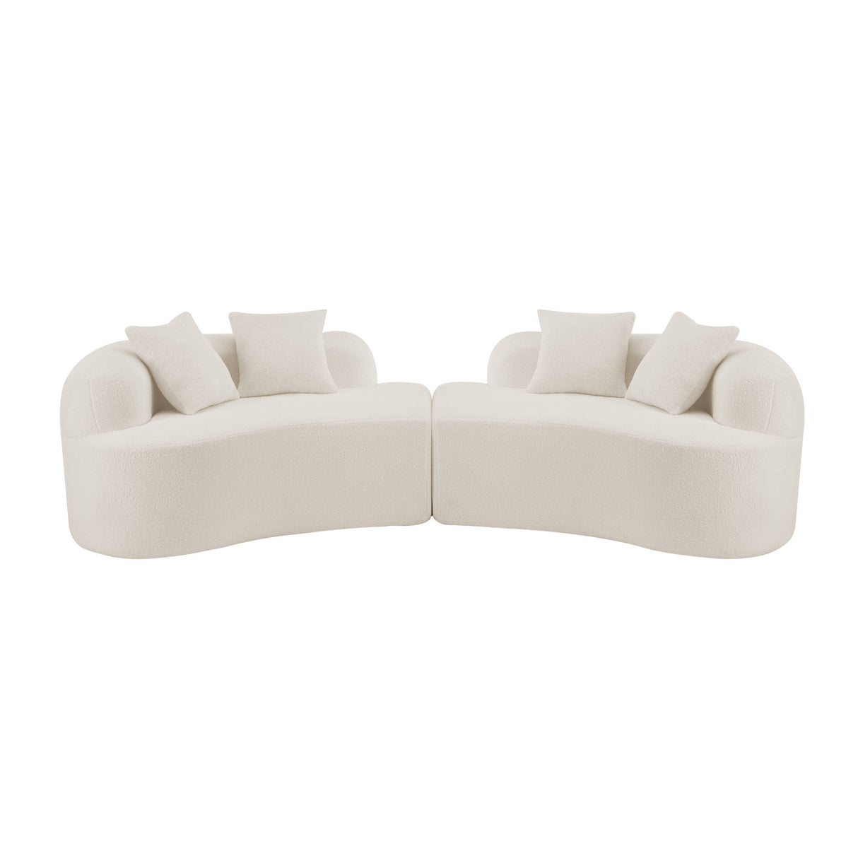 Curved 4 Seater Full Compression Sponge Sofa