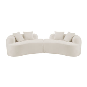 Curved 4 Seater Full Compression Sponge Sofa