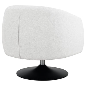 Upholstered Swivel Accent Chair, 360 Degree Rotation - Beige