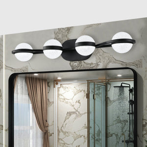 30" Black Minimalist LED Bathroom Vanity Light