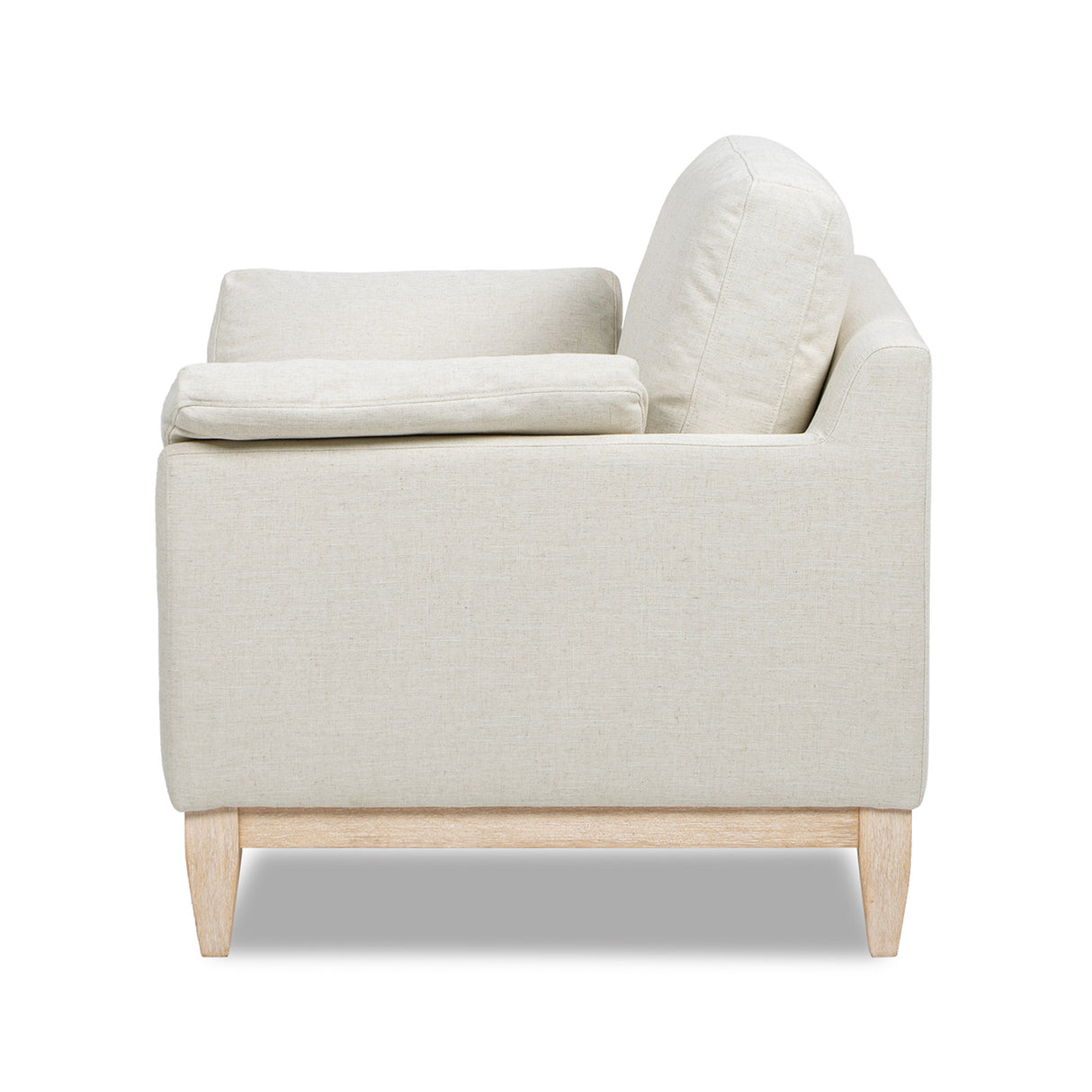 Pasadena 36" Wide Modern Farmhouse Accent Arm Chair Flax