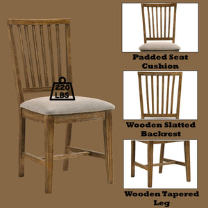 Wallace II - 5 Pieces Dining Room Set - Oak