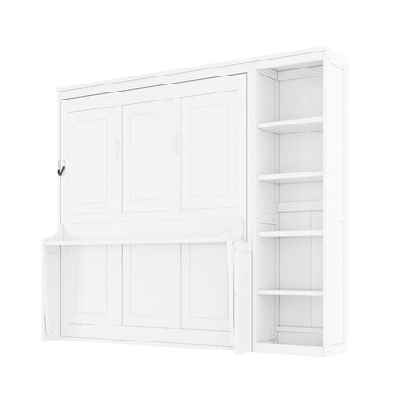 Sturdy Murphy Bed With Desk And Bookshelf