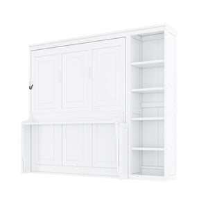 Sturdy Murphy Bed With Desk And Bookshelf