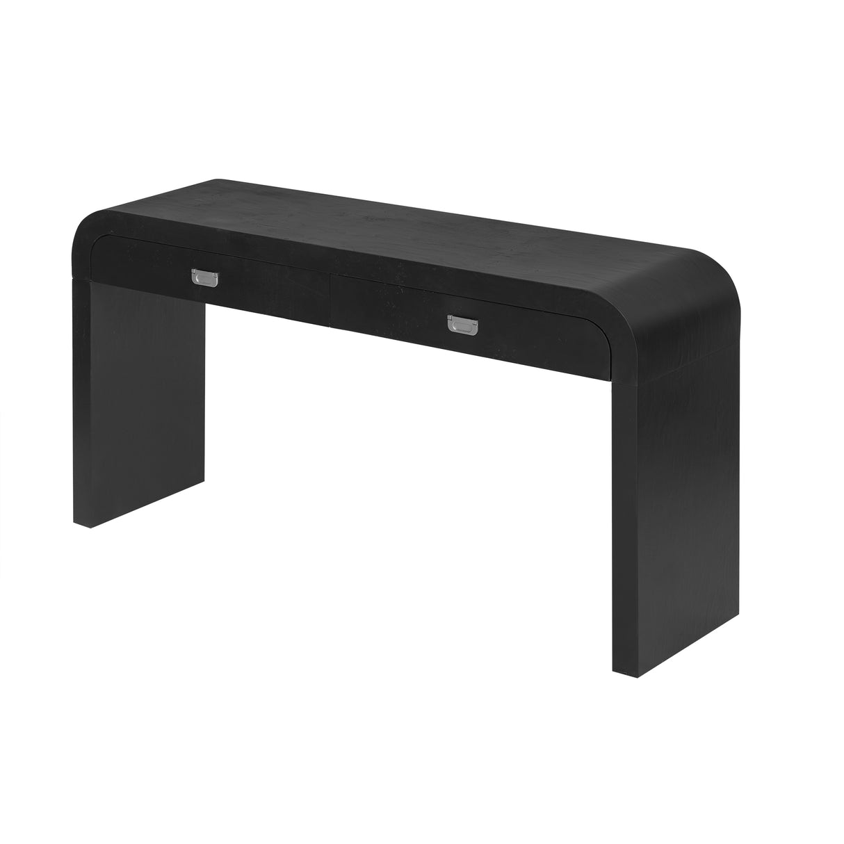 U_STYLE 60'' Wooden Entryway Table with Burl Veneer